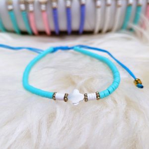 TUBE Bracelets Nacre et perles fimo pastel
