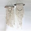 Macramé Mural a suspendre en coton blanc