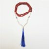 Mala Bouddha en PIERRE de LUNE et RUDRAKSHA