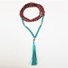 Mala Bouddha en TURQUOISE et RUDRAKSHA
