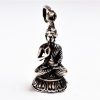 Pendentif Bouddha Argenté sur cordon noir