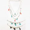 Collier PomPon multi-rang plaqué argent
