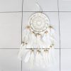 Dream catcher 16cm crochet blanc