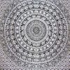 Tenture MANDALA noir et blanc 2,40x2.20m-0