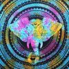 Tenture ELEPHANT tie&dye arc en ciel 1.40x2.20m-0