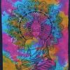 Tenture BOUDDHA tie&dye arc en ciel 1.40x2.20m-0