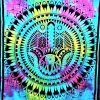Tenture MAIN FATIMA tie&dye arc en ciel 1.40x2.20m-0