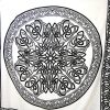 Tenture MANDALA CELTIC en noire & blanc 2.40x2.20m-0