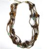 Collier Multi-rangs Bois et Verre