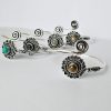 Bracelet sun ethnique argenté et pierres fines