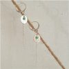 Boucles d'oreilles argentées , chaine et perles de verre