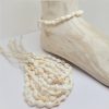 Chaine de cheville coquillage blanc