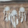 Dream catcher crochet blanc