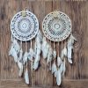Dream catcher crochet blanc