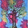 Tenture ARBRE celtique tie dye 1,40x2,20m