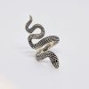 Bague serpent EVA argentée