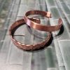Bracelet magnétique en cuivre martelé