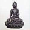 statue Bouddha méditation 12cm en résine noire