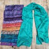 Foulard soie en sari recyclé 0,25 x 1m