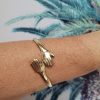 Bracelet HUG en métal doré