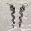 Boucle d'oreille serpent ethnique argentée