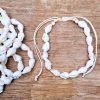 Bracelet coquillage blanc macramé