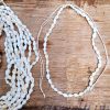 Collier coquillage blanc macramé