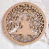 BOUDDHA en bois MDF 17cm
