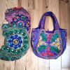 Sac pochon broderie laine