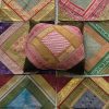 Housse de Coussin en patchwork de soie d'Inde