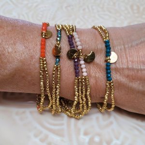 Alternative view of Bracelet chaine doré Luna