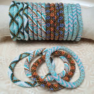 Bracelet Népalais Turquoise Orange