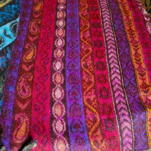 Châle du Népal Mango fines rayures