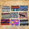 Pochette porte-monnaie en tissage IKAT ethnique