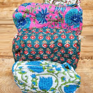 Trousse en Kantha matelassé d'inde