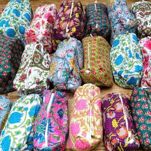 Trousse en Kantha matelassé d'inde