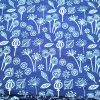 Tissu Indien block Print PAVOT indigo