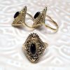Bague dorée Nour Onyx