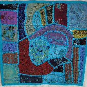 Housse de Coussin patchwork de tissus recyclés