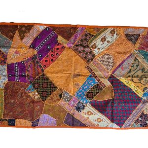 Tenture Murale patchwork de tissus recyclés indiens 0.9x1.40m