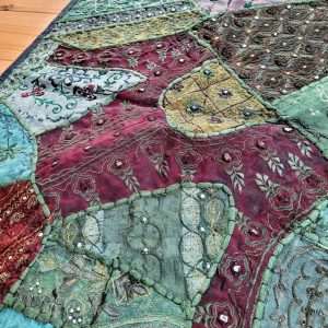 Tenture Murale patchwork de tissus recyclés indiens 0.6x0.80m Tenture Murale patchwork de tissus recyclés indiens 0.6x0.80m