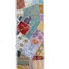 Tenture Murale patchwork de tissus recyclés indiens 0.50x1.20m