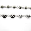 Bracelet ying yang indien en métal argenté