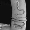 Bracelet de bras serpent argenté
