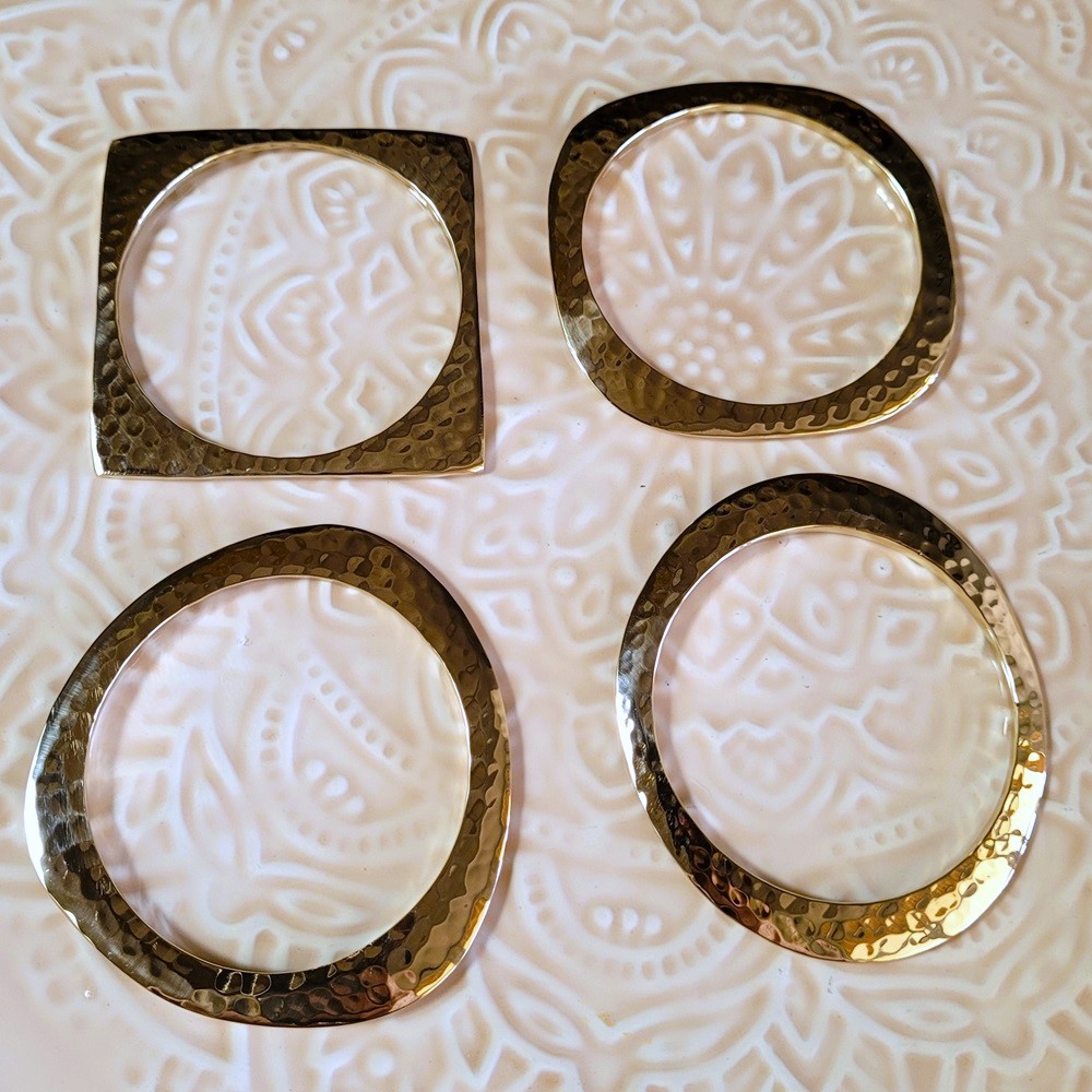 Joncs martelés dorés Charlie Joncs martelés dorés Charlie