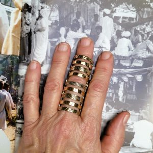 Bague articulée argentée