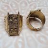 Bague touareg dorée ouverte