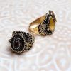Bague poison dorée Améthyste