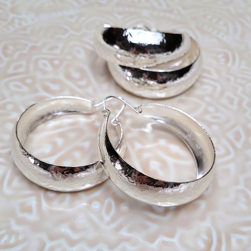 Créoles argentées Orphée Créoles argentées Orphée