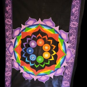 Tenture Fleur de Lotus Chakra 1.40m x2.20m